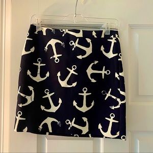NWOT jcrew dark navy anchor skirt
